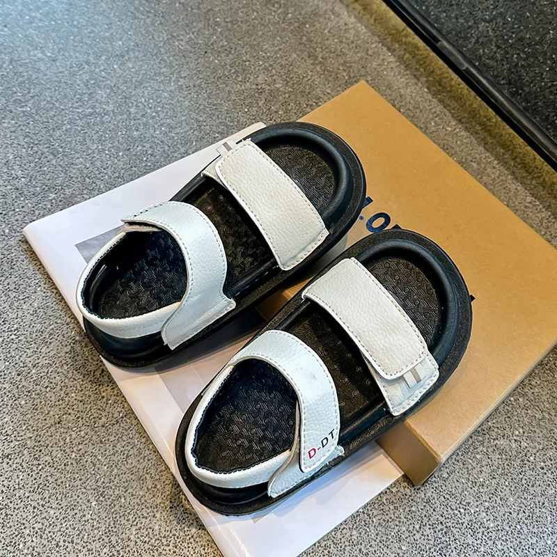 

2025 Children Casual Sandals for Girls Summer New Fashion Korean Style Soft Bottom Anti-slippery Versatile Open-toe Beach Shoes