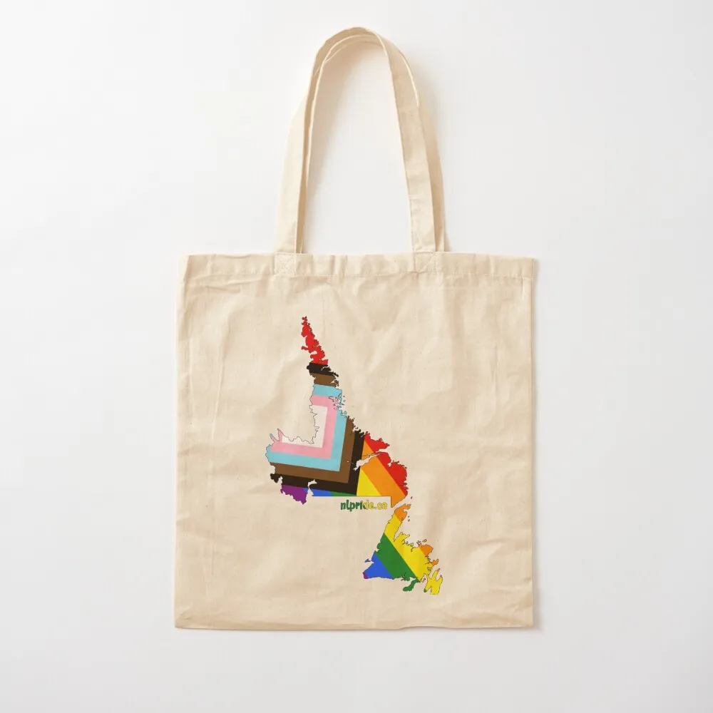 Newfoundland & Labrador Pride: Progress Flag Tote Bag cloth bag woman Canvas Tote Bag