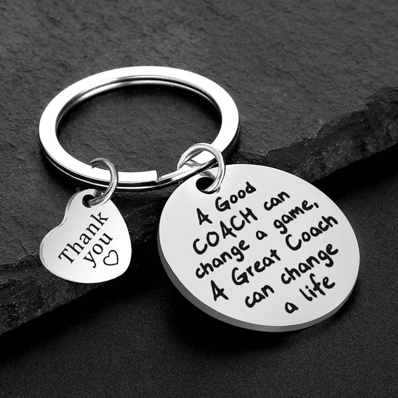 Coach Thank You Gifts Appreciation Keychain for Men Women FootBall Soccer Basketball Swimming Coach Going Away Retirement