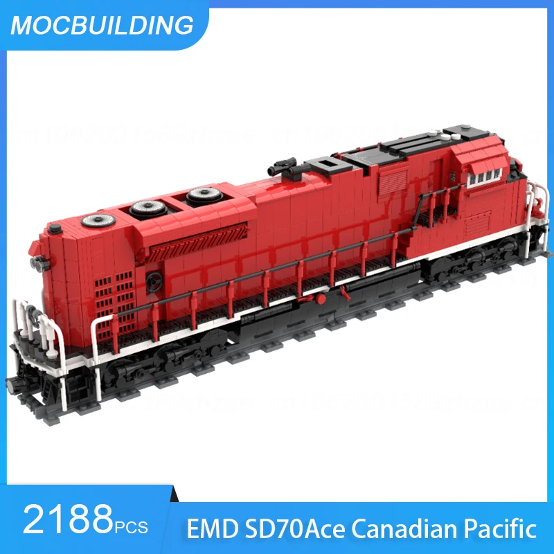 

EMD SD70Ace Canadian Pacific Train MOC Building Blocks Model DIY Assemble Bricks Transportation Creative Xmas Toys Gifts 2217PCS