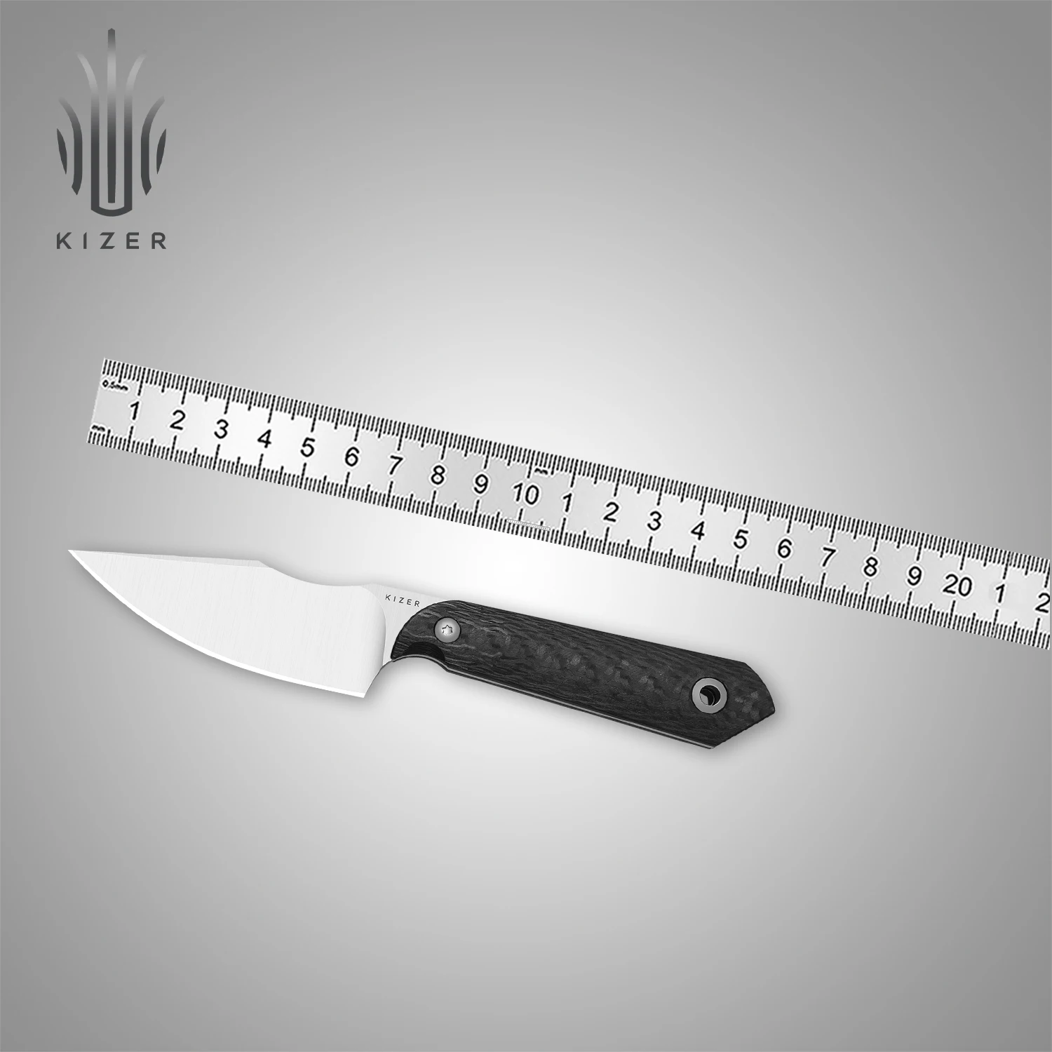 Kizer  Fixed Blade Knife Mini Harpoon 1040S8/1040S9 Carbon Fiber/Fat Carbon Handle M390/S45VN Blade