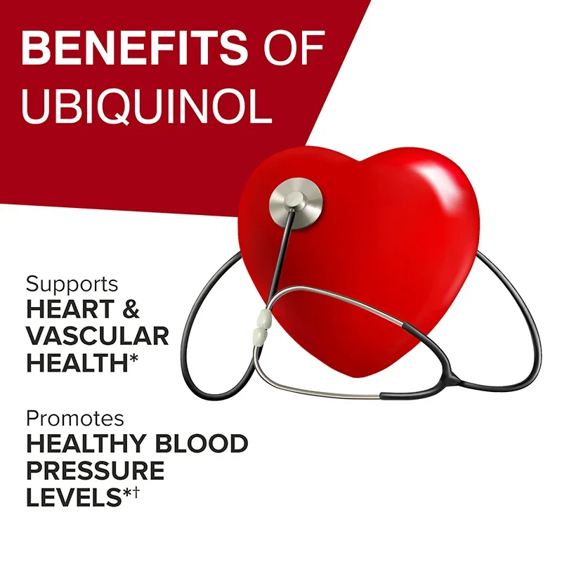 Ubiquinol CoQ10 100mg - Antioxidant Support for Brain, Heart, & Energy Health