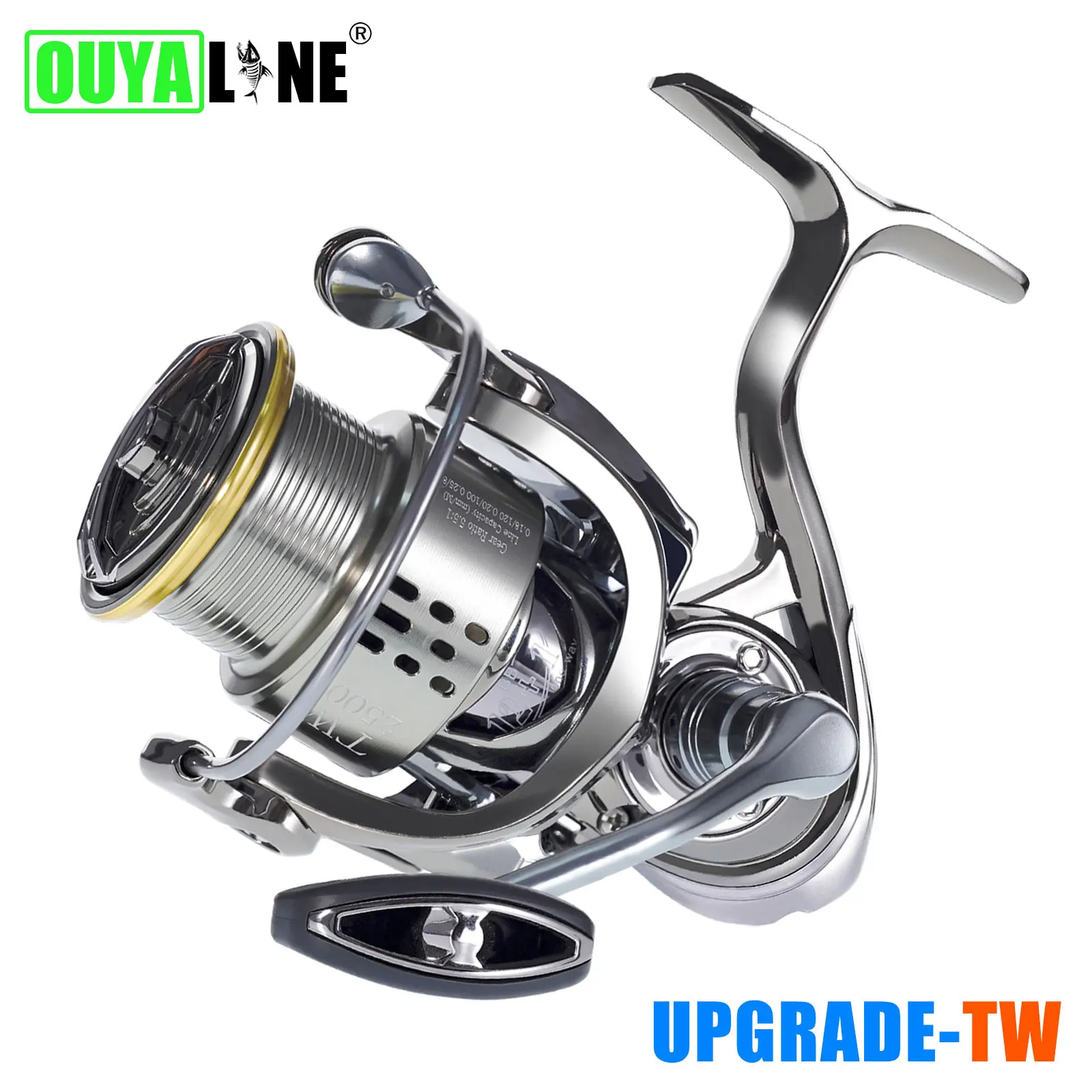 

2023 Spinning Fishing Reel TW1000-5000 Max Drag 7-12kg 12+1BB Speed 5.1:1/5.5:1 Molinete Saltwater Fishing Tackle For Bass Pike