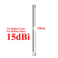 Outdoor Rooftop 2.2m LoRaWAN 868MHz 15dBi Omni-Directional Antenna with Glass Fiber Radome for HNT Mining