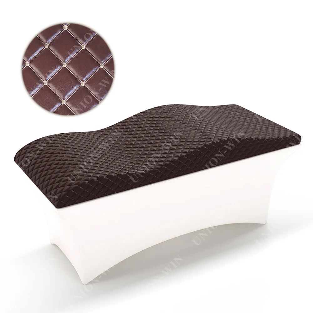 

Custom Pvc Quilted Leather Eyelash Foam Matrees Beauty Curved Topper Beauty Salon Lash Mattress Bed Wave Memory Foam Lash Topper