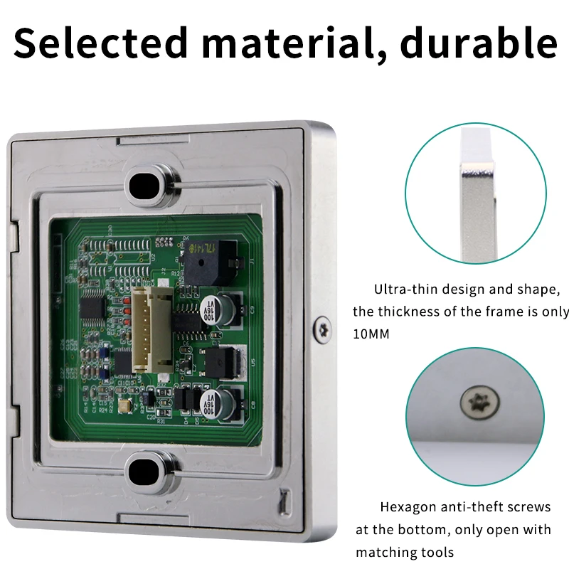 125khz, 13.56mhz Rfid Metal With Button Reading Head, Card swipe password verification, suitable for access control systems