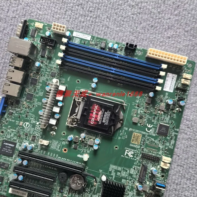 الأصلي AMI X11SCL-F قناة واحدة C242 رقاقة LGA 1151 دبوس الخادم اللوحة الرئيسية-E2284CPU