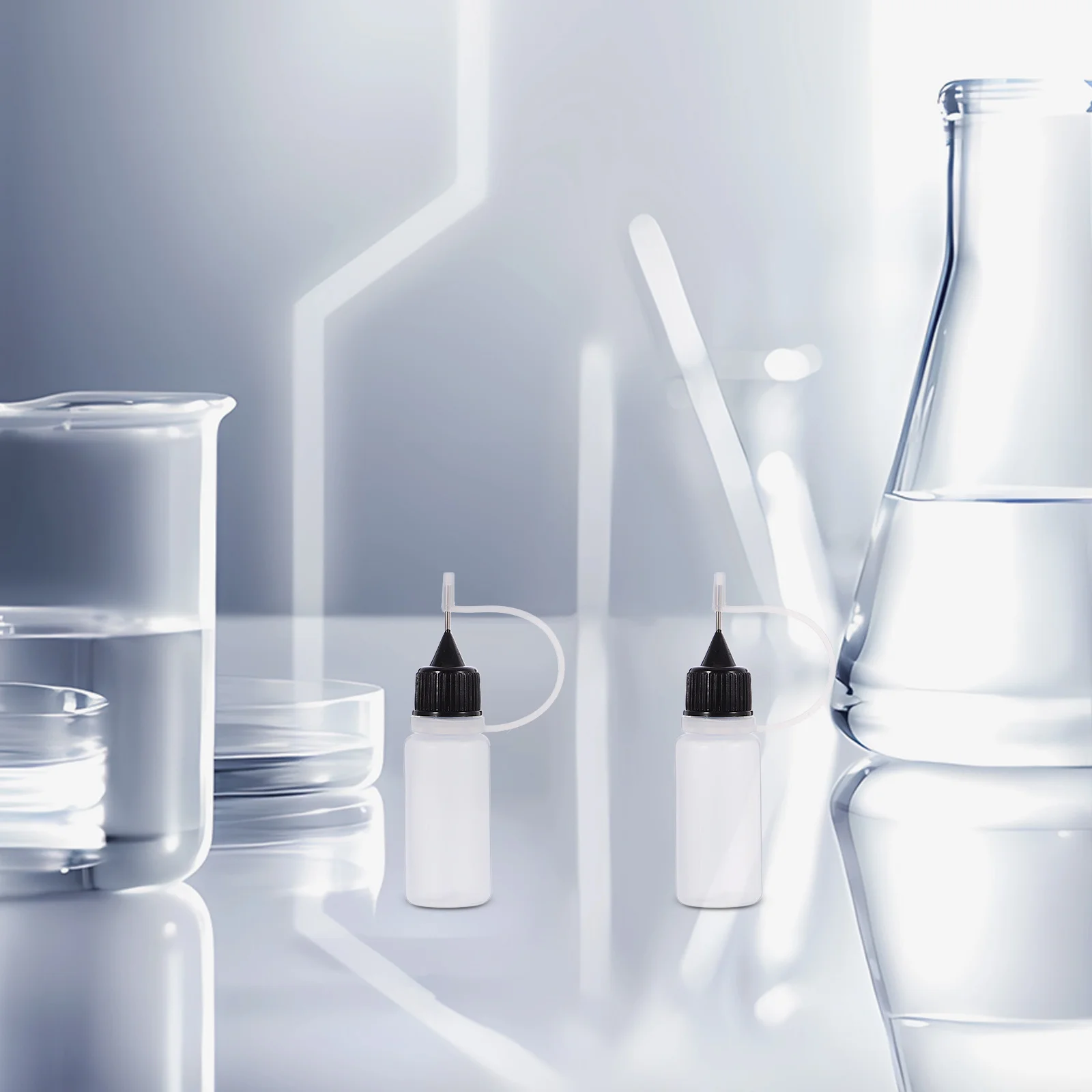 

10Pcs Precision Nozzle Applicator Bottles Squeezable Plastic Dropper Bottles for Glue Paint Lubricant Dispensing Crafts