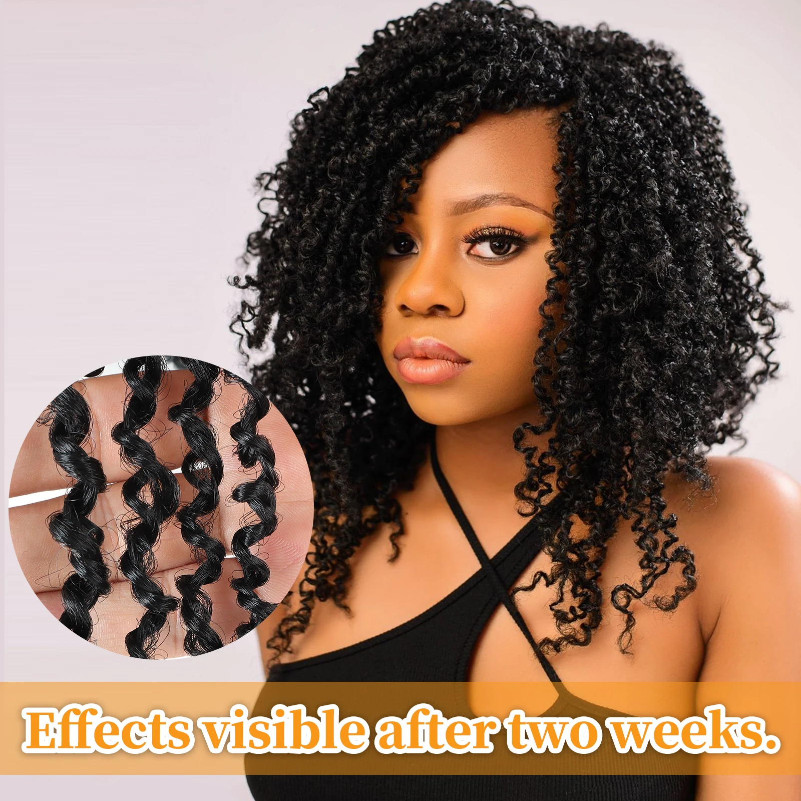 Yanky Twist Crochet Hair Fluffy Spring Mini Twist Passion Twist Ombre Brown Pre-Looped Crochet Braids Braiding Hair image 5
