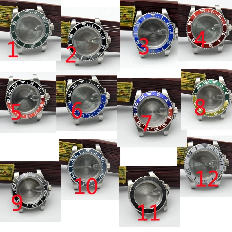 

40mm Stainless Steel Dive Watch Case for Watch Mod Fit Miyota 8215 8205 8200 Mingzhu 2813 3804 28.5mm Dial Men Watch Parts