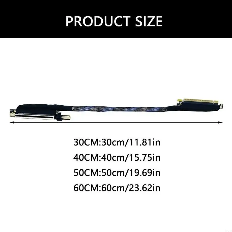 Flexible PCIE 5.0 X16 Extension Cord 64GT Fast Speed Bidirectional Bandwidth for Graphics Cards and Expansion Cards 45BD