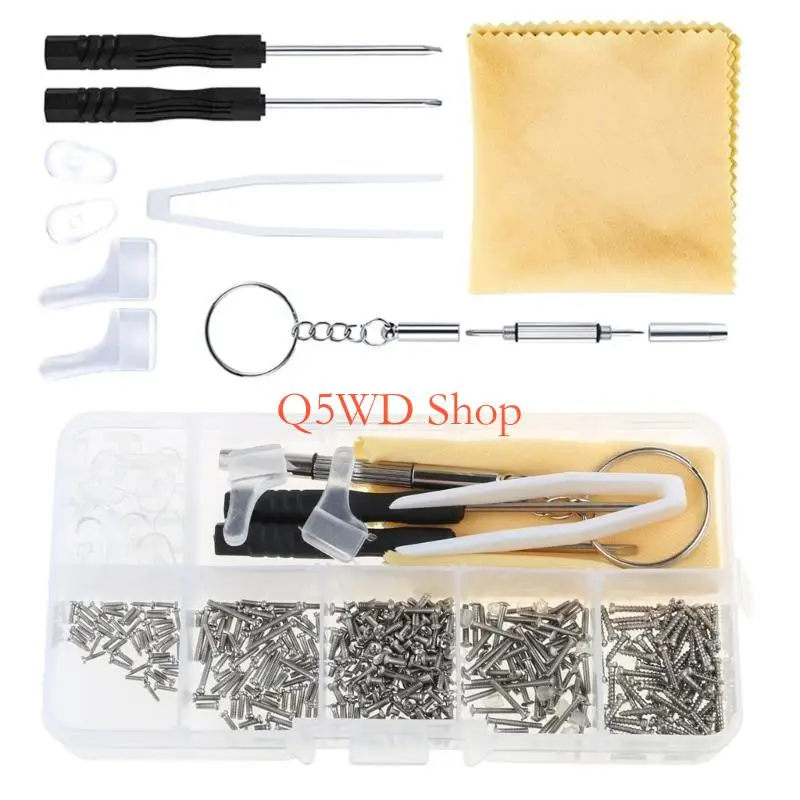 Kính Q5WD Vít sửa chữa bộ dụng cụ sửa chữa kính mắt với ốc vít dễ sử dụng