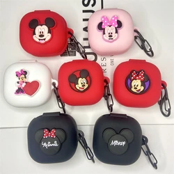 Disney Mickey Minnie Earphone Case for Samsung Galaxy Buds Live/Buds Pro/Buds 2/Buds2 Pro Silicone Soft Protective Case Earphone