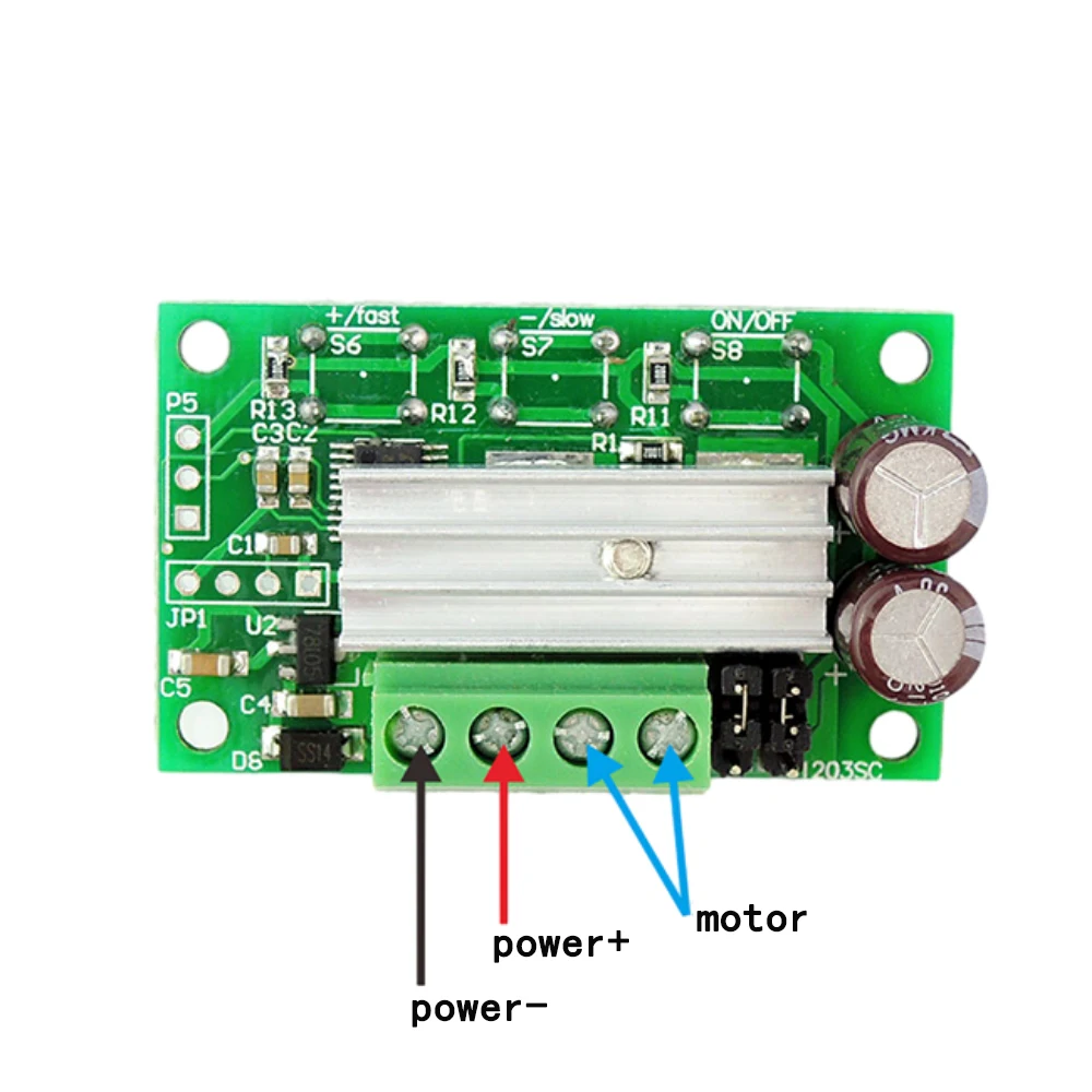 PWM DC Motor Governor DC6-28V Push-button DC Motor Speed Regulator 2A Motor Speed Controller Touch the Button Motor Governor