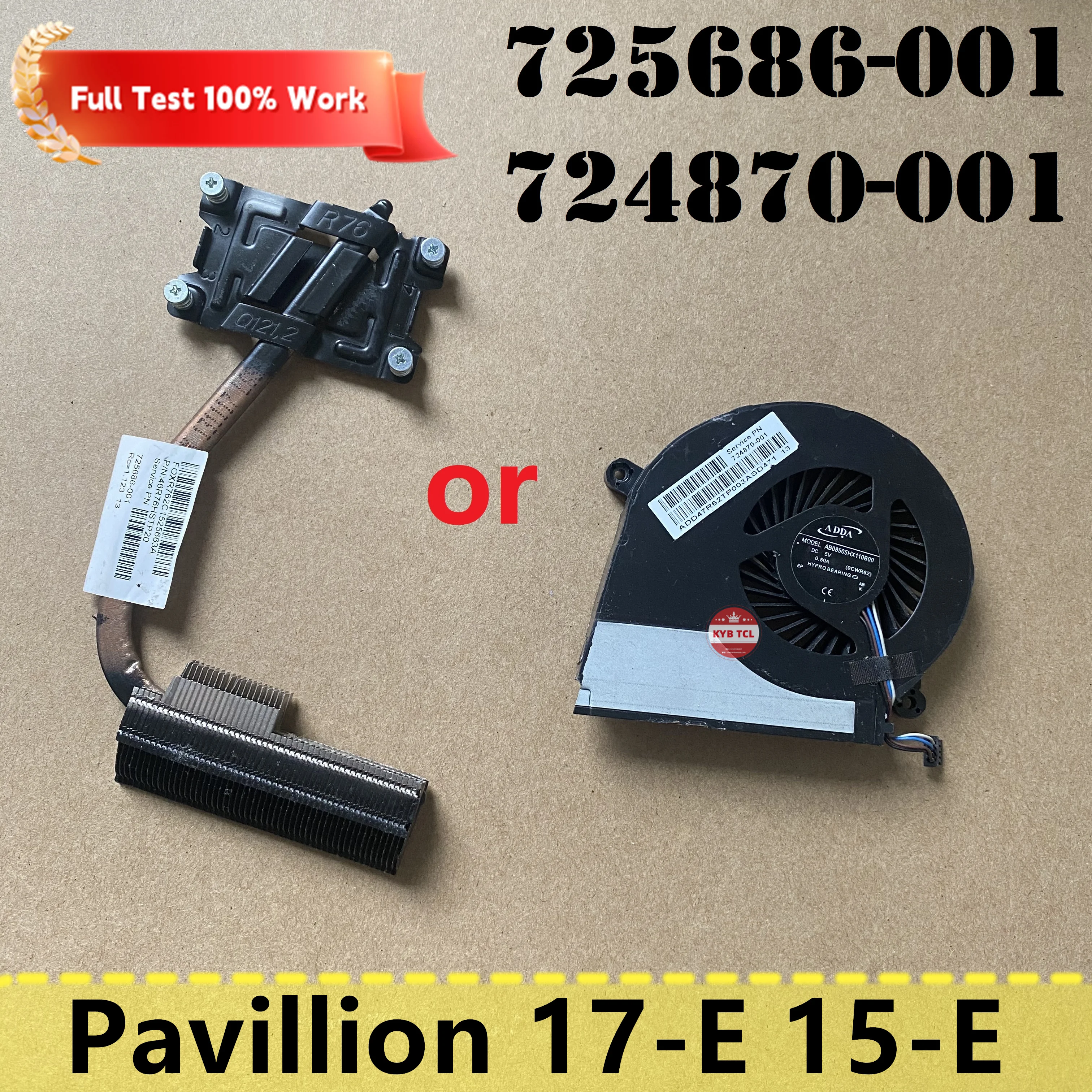 Laptop CPU Cooling FAN Or Heatsink For HP Pavilion 15-E 17-E122CA 17-E184CA 17-E028CA 17-E Notebook 725686-001 724870-001 R76