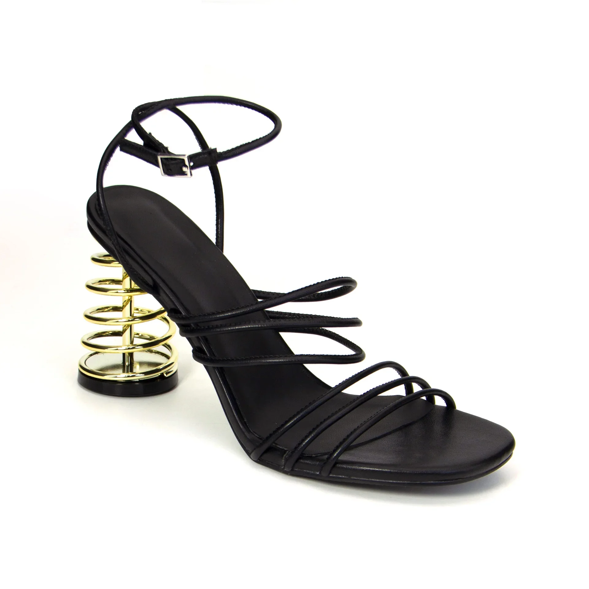 

Summer New European and American Spring Shaped Heels Women's High Heels Slippers Fashion Slope Heels Open Toe Strap Sandals