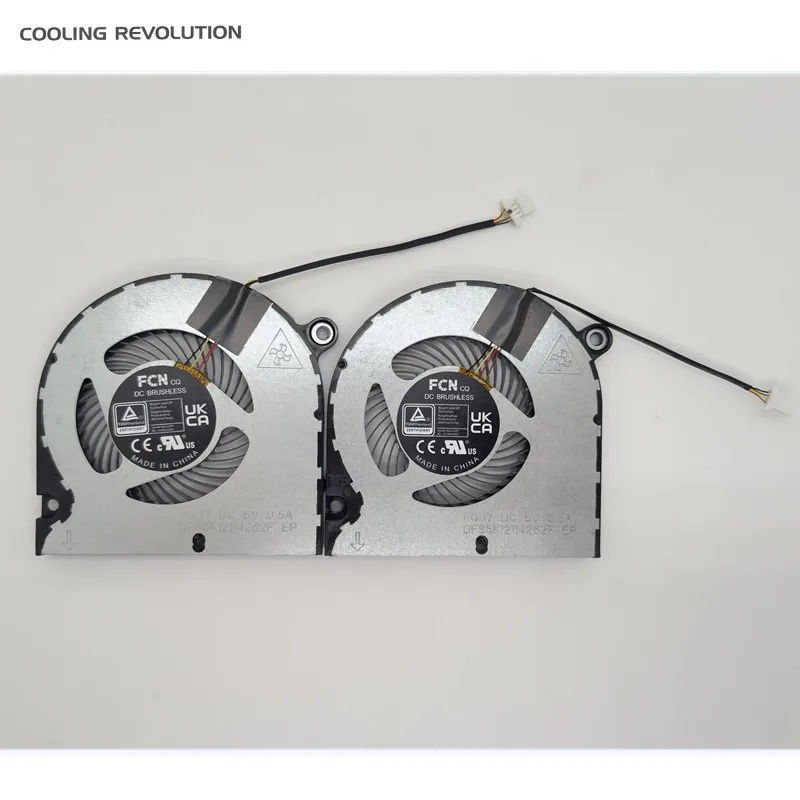 New Original Laptop CPU Cooling Fan For Acer Aspire 5 15 2023 A515-58GM N22Q25 13th Gen RTX 2050  FQJ7 5V 0.5A DFS5K12114262F