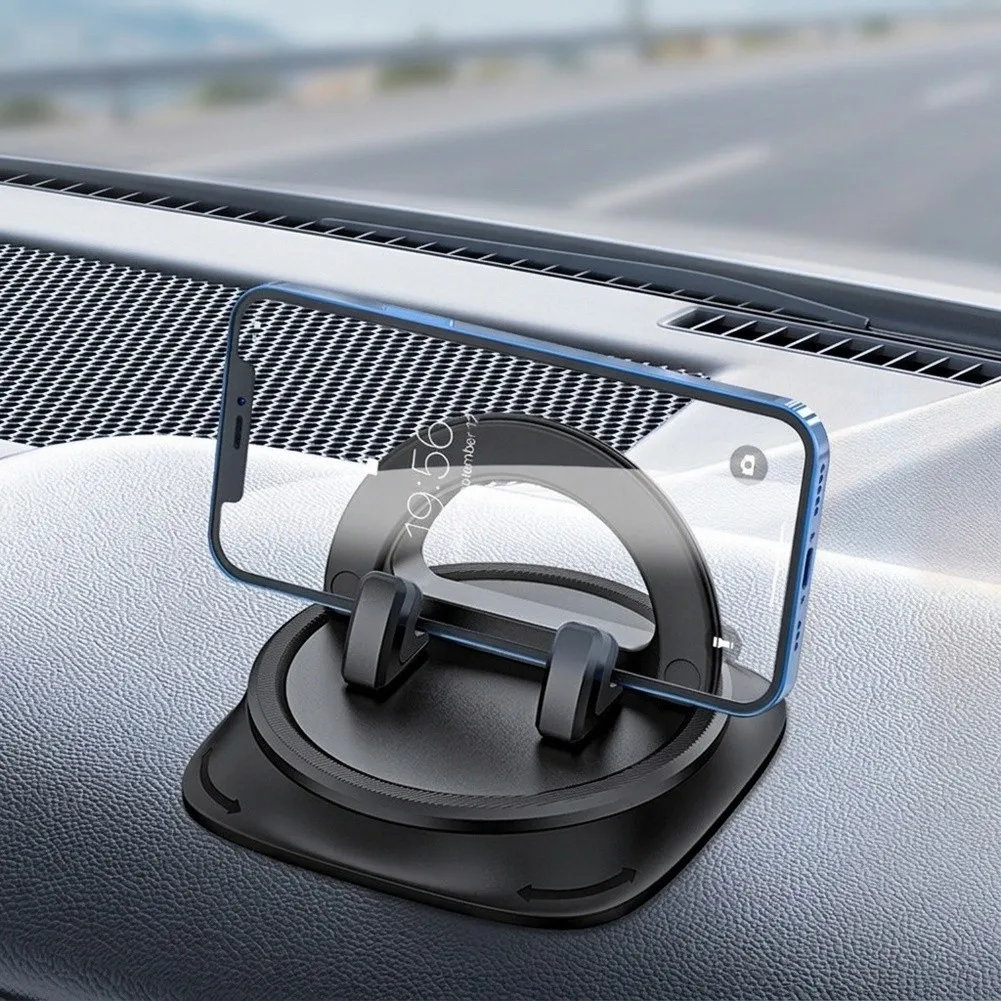 Strong Suction Cup Phone Holder for Car Dashboard Mount Adjustable Width Slip for gel Pad 360 Degree Rotation Strong