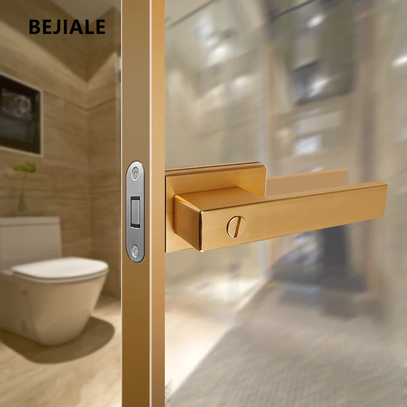 Banheiro de Vidro Plano Fechadura da Porta Magnética Sucção Quadro Extremamente Estreito Fechadura da Porta da Cozinha Liga Alumínio do Banheiro Fechadura da Porta