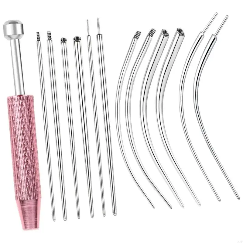  Practical Piercing Tool Set Metal Texture Suitable for Body Jewelry Insertion from 12G to 18G Safe Applicator