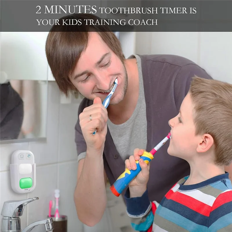 ABLQ Timer For Kids,Wireless Battery Powered 2 Minutes Teeth Brush Timer,20 Seconds Hand Washing Timer, Color Indicator Light