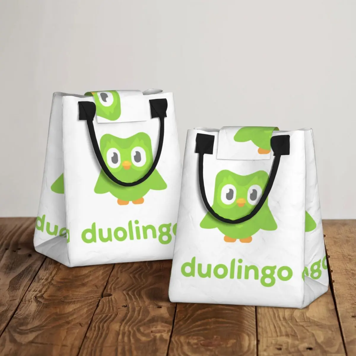

Изолированная сумка для обеда Duolingo Owl Duo для женщин и детей, портативные коробки для еды, термосумка для обеда
