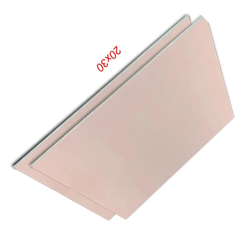 Placa recubierta de cobre de un solo lado, Kit de placa de circuito laminado, FR4, 20x30cm, 200x300x1,5mm, 1 unidad