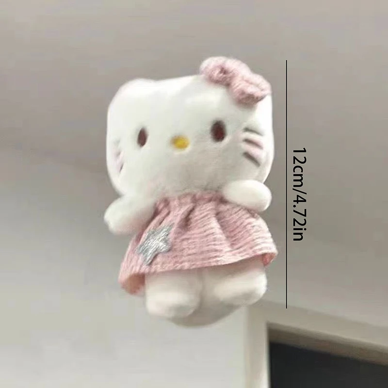 Sanrio Hello Kitty Plush Doll Keychain Pendant Girls Gift Cartoon Kt Cat Stuffed Plushies Key Ring Bag Accessories Kids Toys