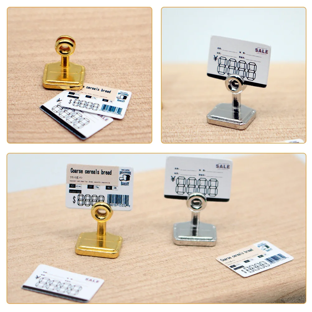 1 セットのマイクロデザートハウスミニタグ丈夫なミニチュアハウスの装飾子供の遊びの写真撮影の小道具ドールハウスのレイアウトアクセサリー