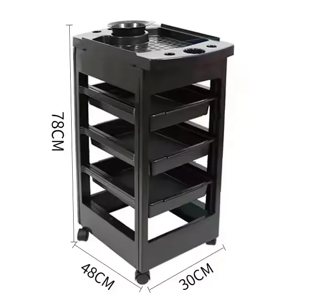 Muebles de salón de peluquero de plástico modernos, carrito de teñido con estampado en caliente para dormitorio, sala de estar, Hotel, escuela, uso en el hogar y la Oficina