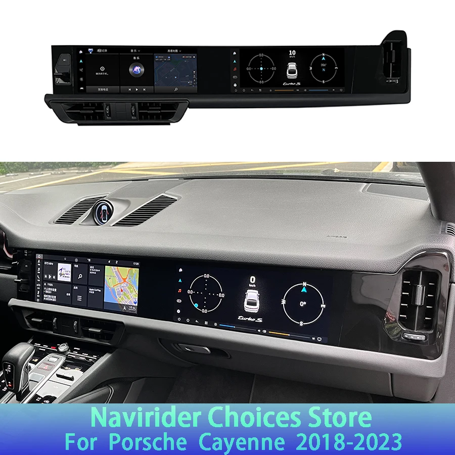 

12.3+12.3Inch Navi Multimedia video Player Interactive For Porsche Cayenne 2018-2024 Bluetooth Head Unit GPS carplay Car Radio
