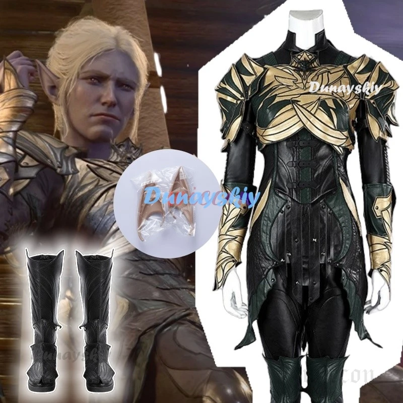 Minthara Cosplay Costume Game Baldur3Gate Costume High Quality Handsome Set Shoes Vest Shoulder Armor Halloween Party Uniform