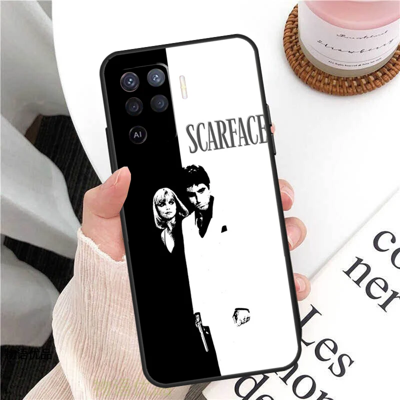 Чехол Scarface для Oppo A58 A5 Pro A15 A16 A17 A57 A77 A94 A74 A54 A76 A96 A40 A60 A80 A18 A38 A78 A98