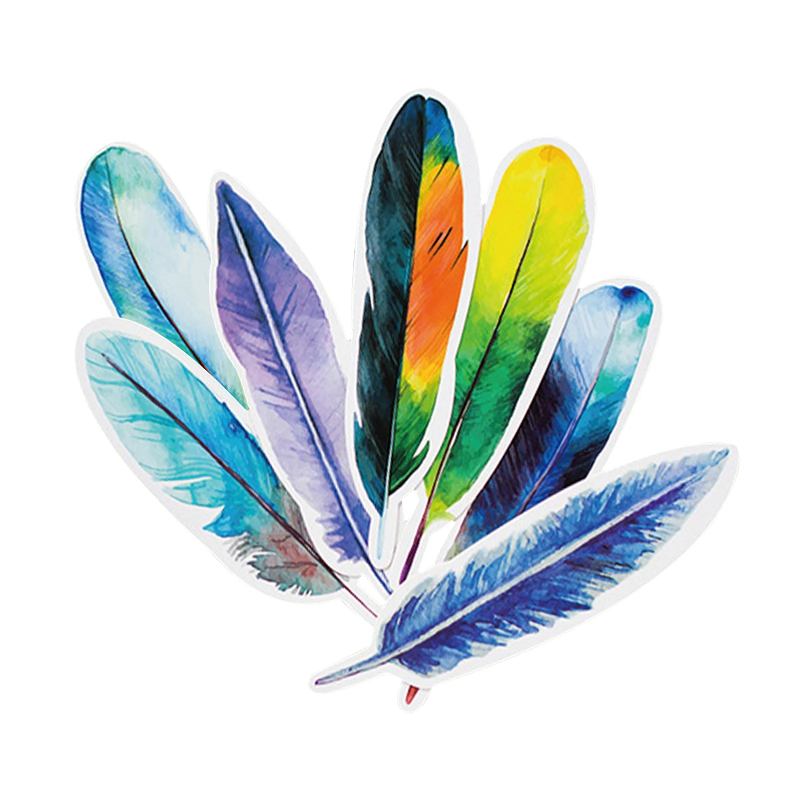 30pcs Students Office Accessories Card Decor Cute Realistic Portable Feather Paper Bookmarks School Supplies Gift Universal