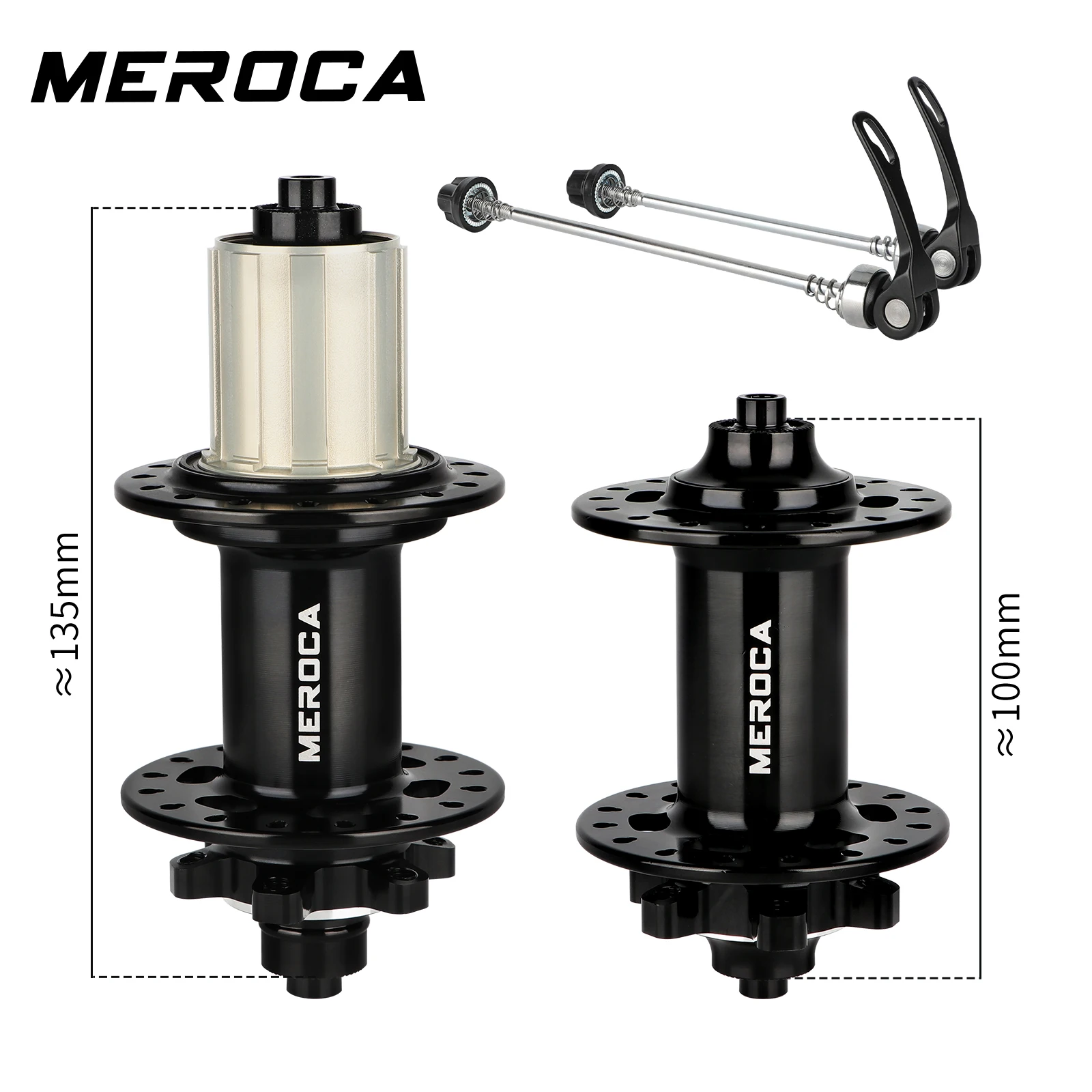 MTB 32H Aluminum Alloy Front/Rear Disc Brake Bicycle Hubs Quick Release Sealed Bearings 100/135mm 32H Mountain Bike Accessories