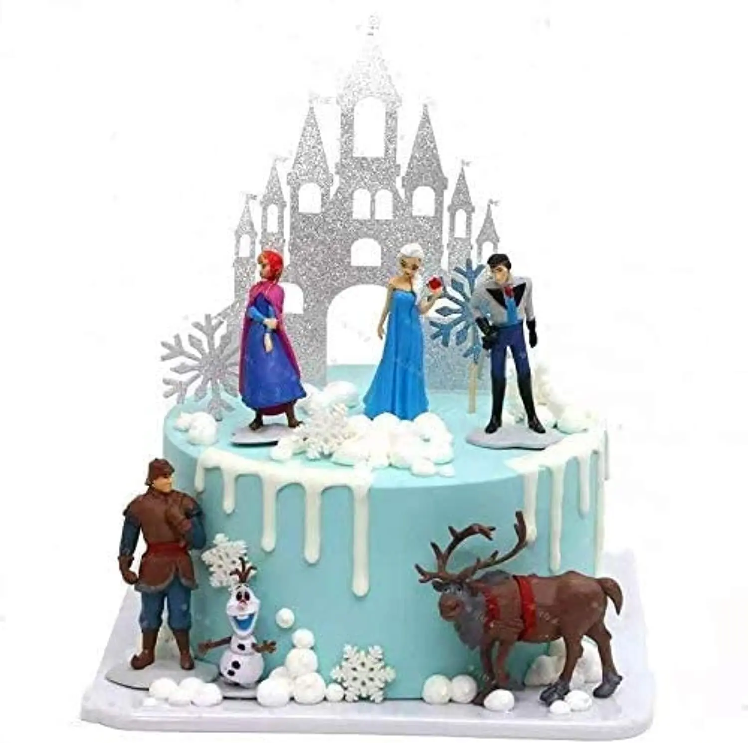 Frozen Cake Topper Figures Disney Frozen Cake Topper Anna Elsa Olaf Happy Birthday Cake Decoration Party Supplies for Kids