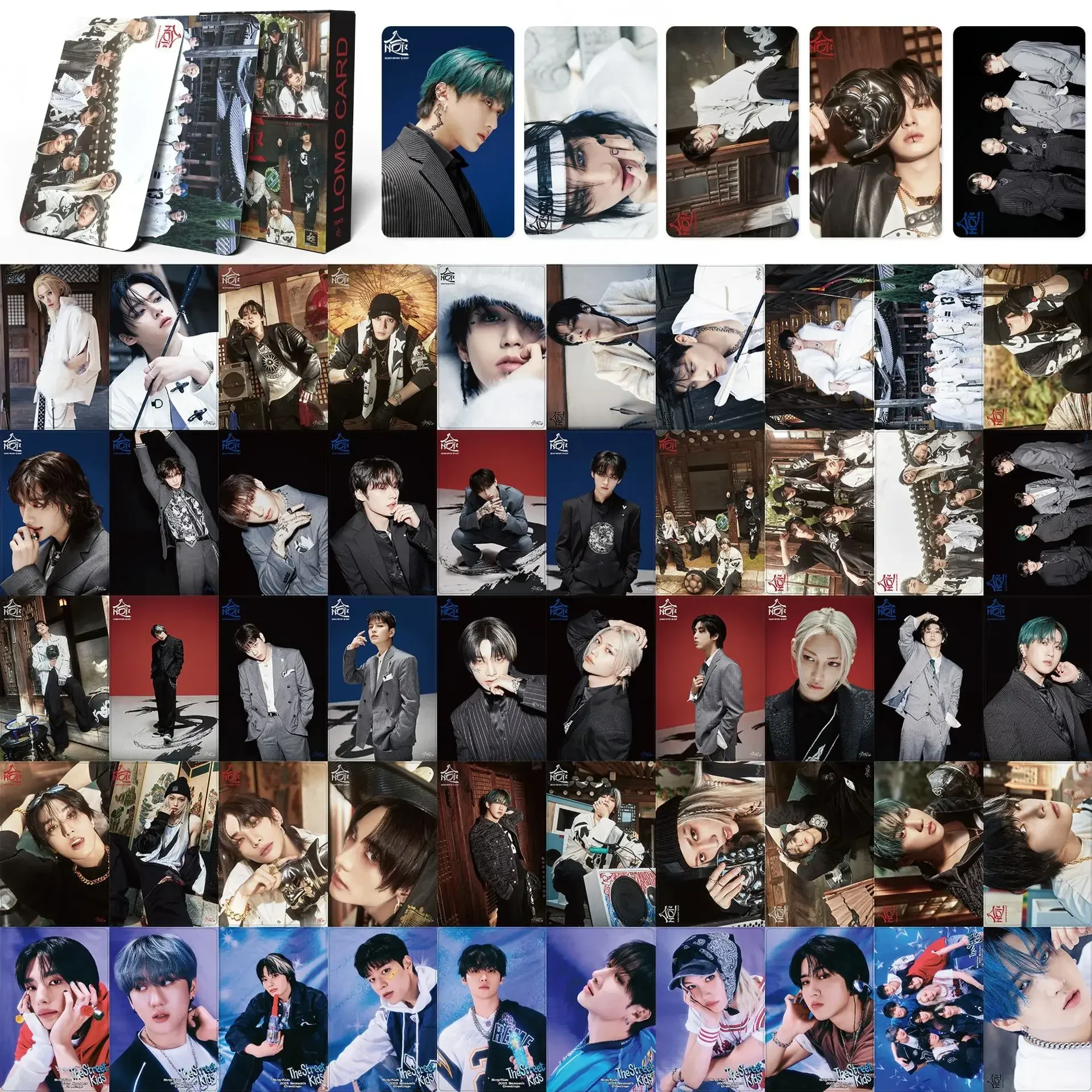 55 pièces/ensemble SK Kpop StrayKids Zhop Hiptape Hop Lomo carte cartes postales photocarte pour les Fans Collection cadeaux