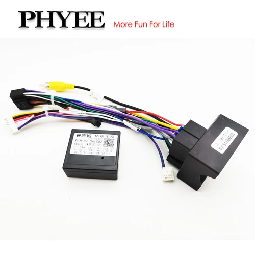 Arnés de cableado Quadlock para coche, decodificador CAN Bus, enchufe de 16 Pines, entrada de cámara, unidad principal Android, adaptador de Cable para MG ZS EV GS HS 3 5 6