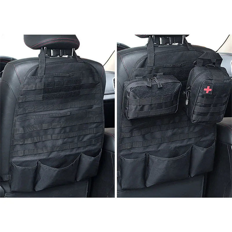 Tactical Accessories Molle Pouch Storage Bag Outdoor Self-driving Hunting Seat Cover Bag Car Back Seat Organizer