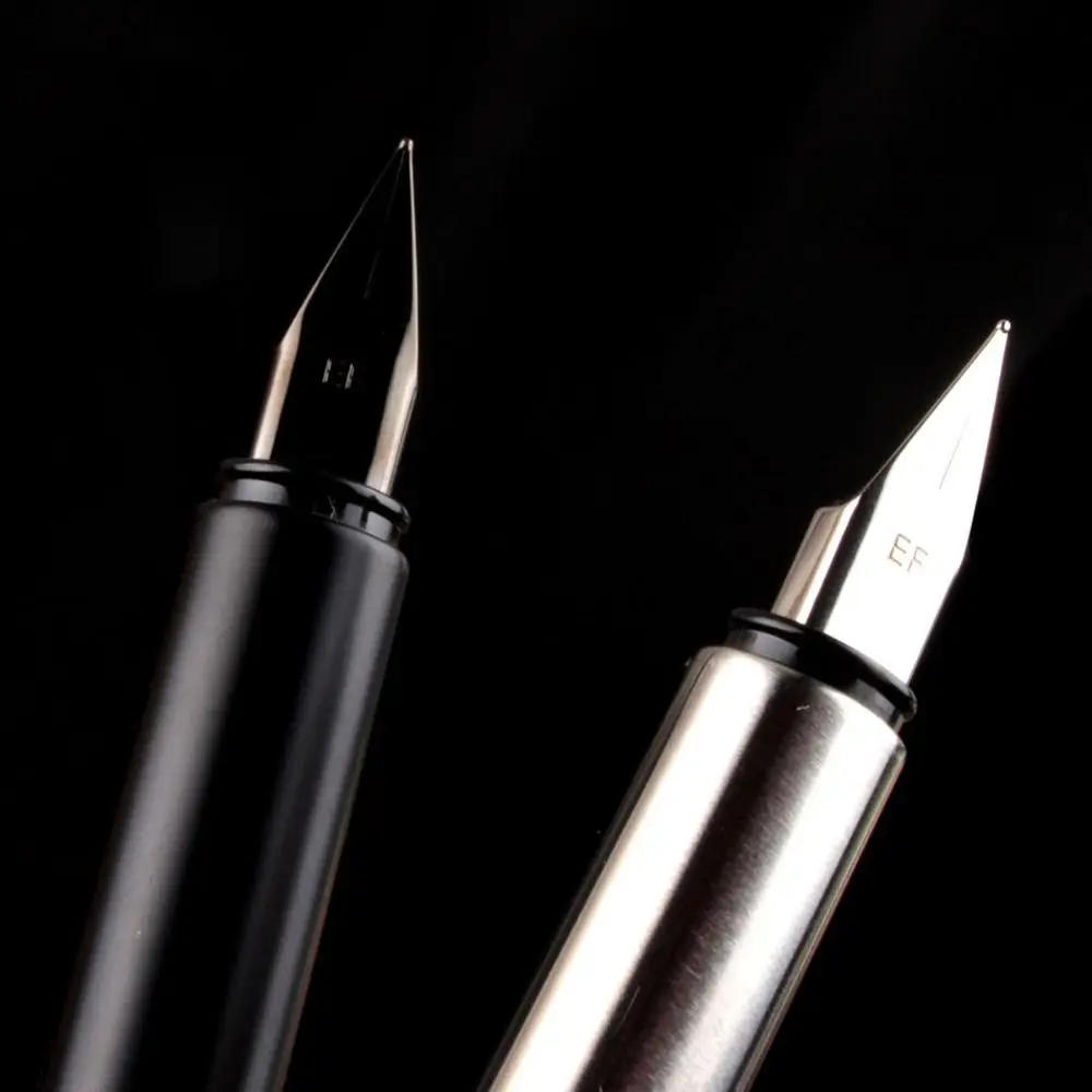 Student Use Stainless Steel Fountain Pen Smooth Writing Ink Pens Extra Fine Pen 0.38mm Elegant Calligraphy Pens Stationery