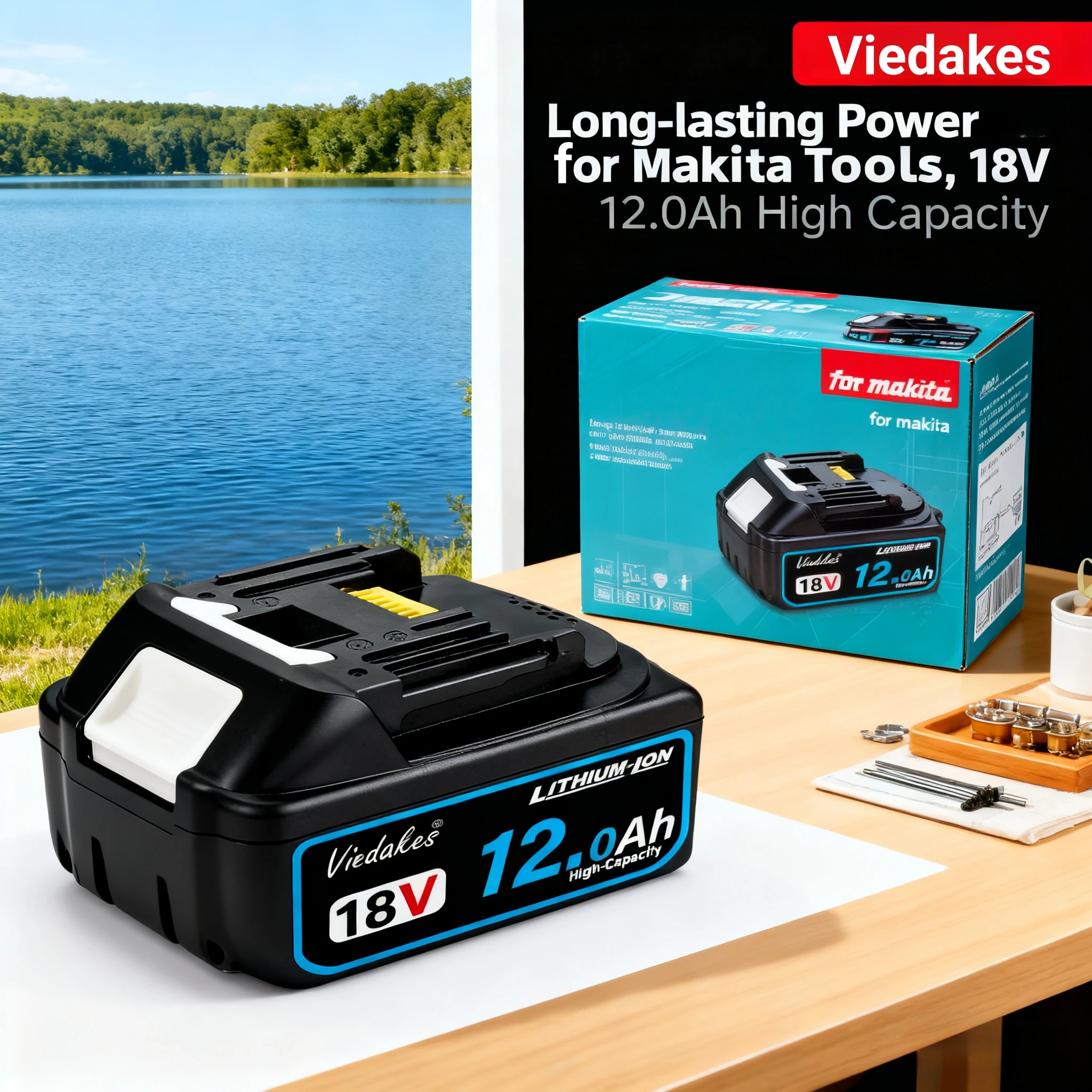 

original power tool battery 18V 8.0Ah/10.Ah/12.0Ah Rechargeablel Battery with BMS, Lithium-Ion Replace for Makita battery✈️✈️