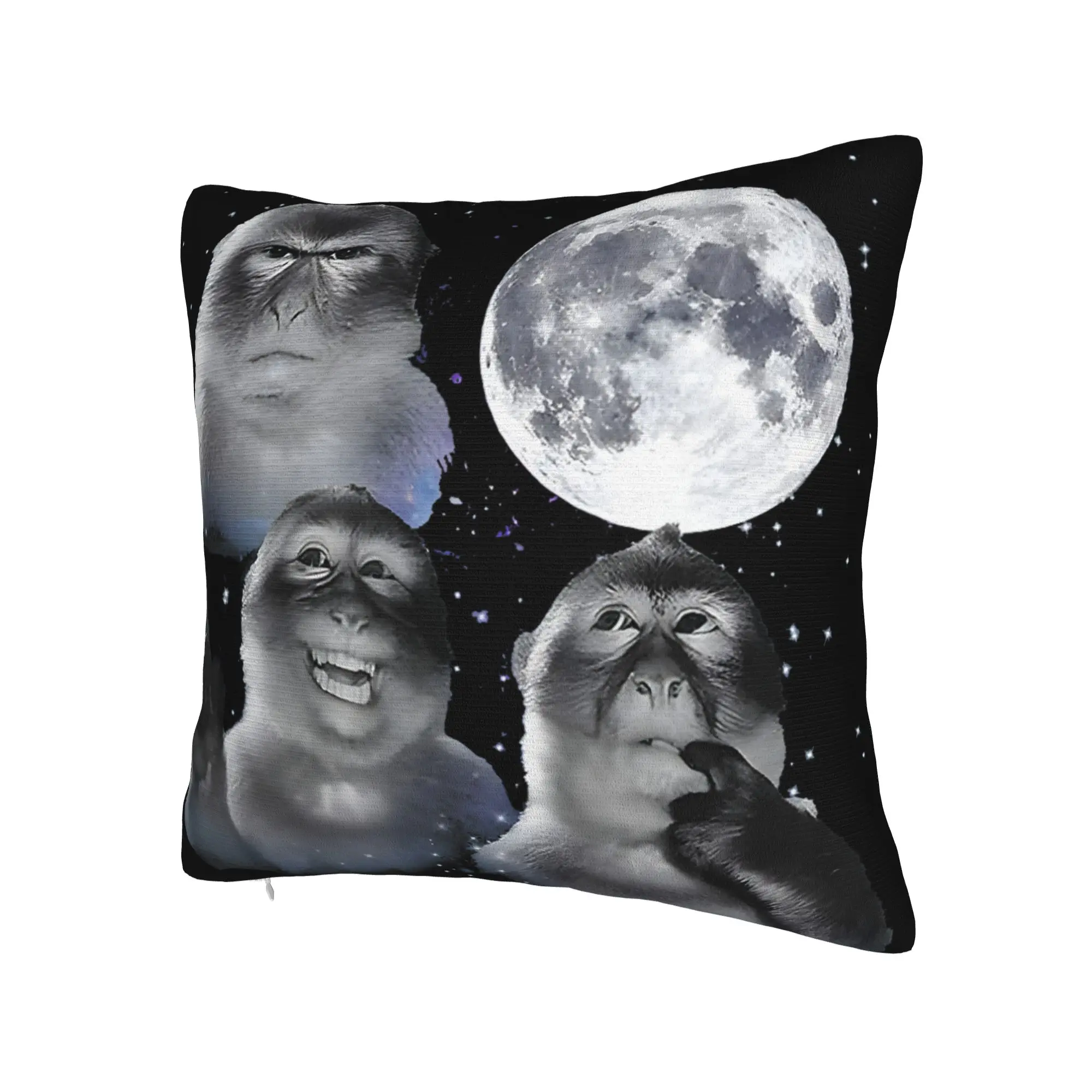 Thinking Monkey Meme  Pillowcases Stuff Soft Cushion Cover Decoration  Throw Pillow Case Cover Home Multiple Sizes