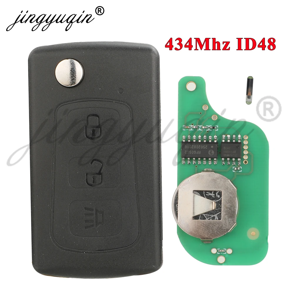 

jingyuqin 434Mhz ID48 Flip Remote Key for Great Wall Haval Hover H3 H5 3 Buttons Original Factory Keys Fob