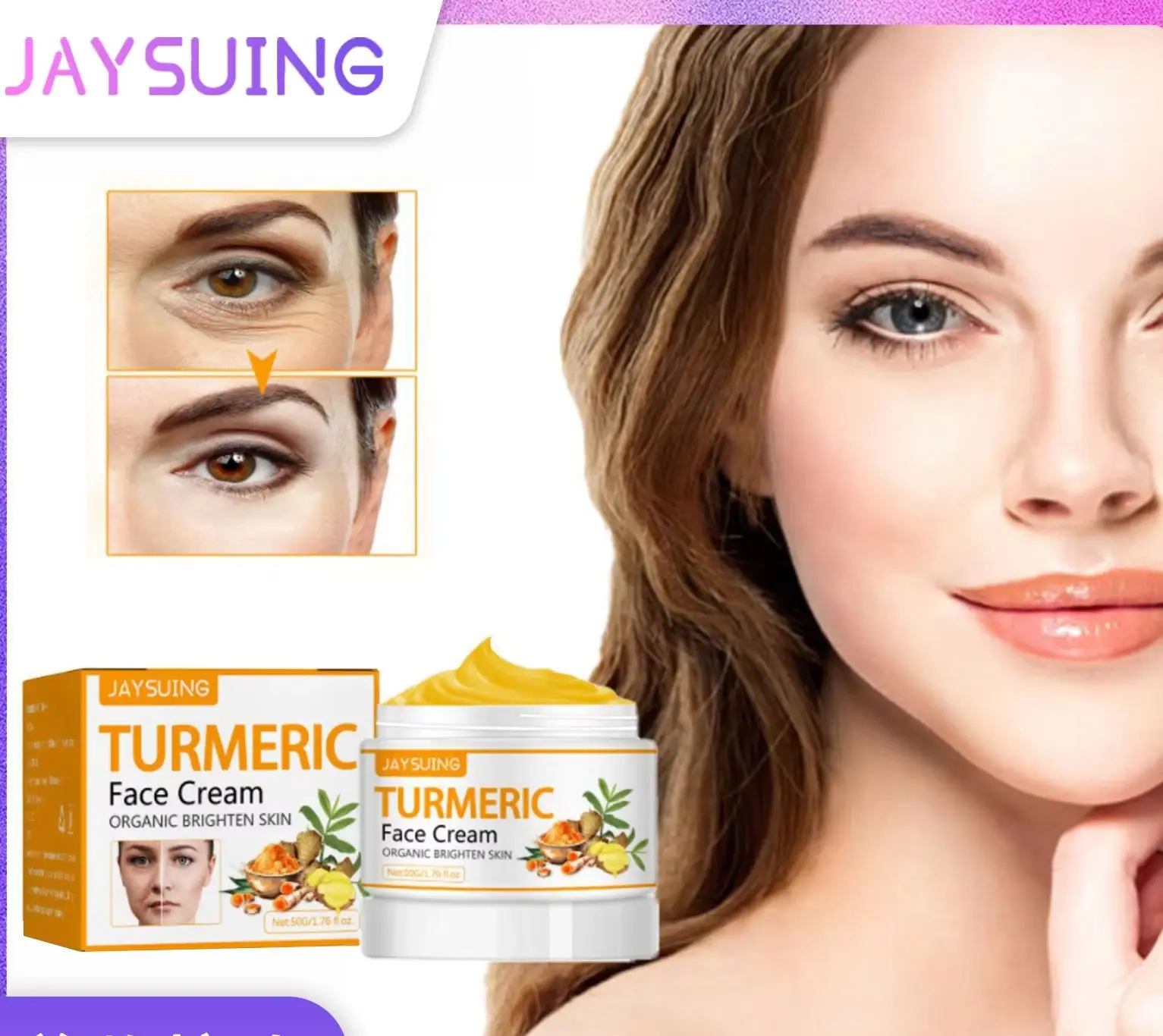 

Hight-quality Jaysuing Turmeric Firming Beauty Cream Reduces Wrinkles Anti-aging and Brightens Skin Tone