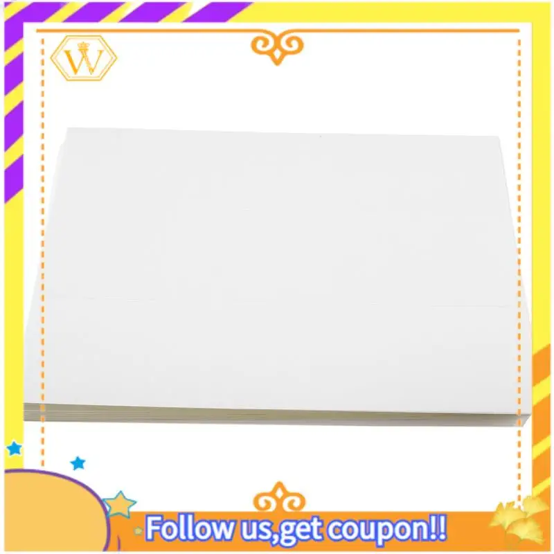 

100 Sheets Printable Matt Blank Paper Address Labels 70X37.1Mm White Self-Adhesive