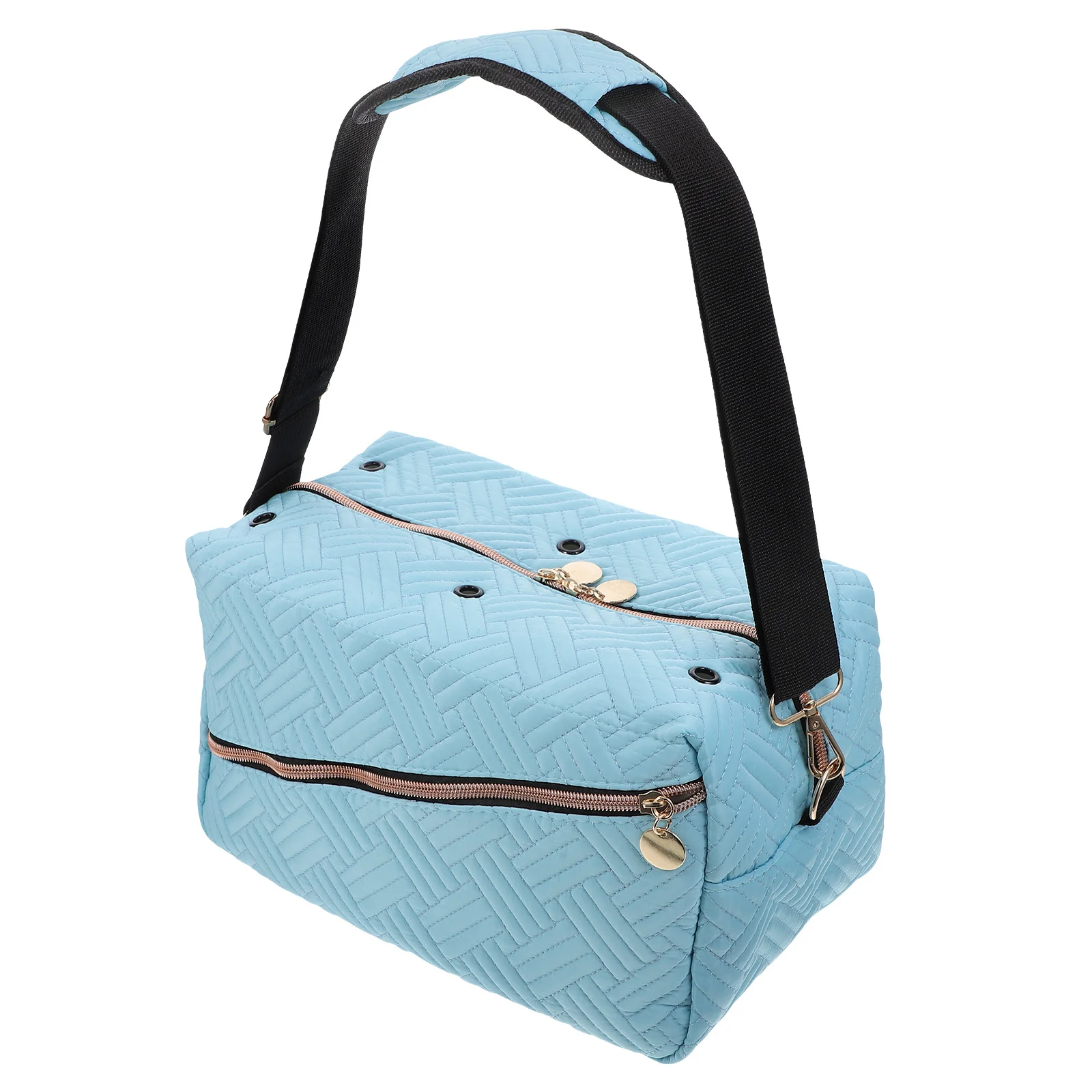 

Large Capacity Yarn Storage Organizer Knitting Bag Shoulder Strap Side Pockets For Crochet Sewing Supplies Portable Craft