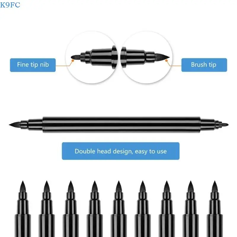 K9FC No Fading No Bleeding Waterproof Black Fabric Paint Pen