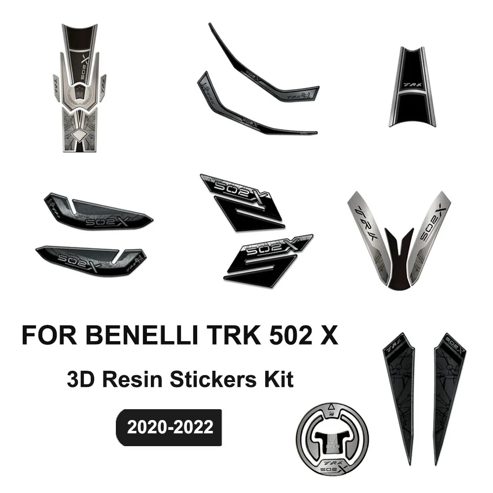 

Motorcycle 3D Resin Protection Stickers Kit Waterproof Anti-scratch Protector for BENELLI TRK 502 X 2020-2022