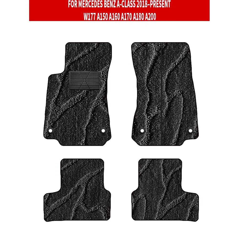 لمرسيدس بنز الفئة A 2018-2025 W177 A150 A160 A170 A180 A200 حصيرة السيارة الملحقات الداخلية الحصير سيارة مجموعة كاملة #1