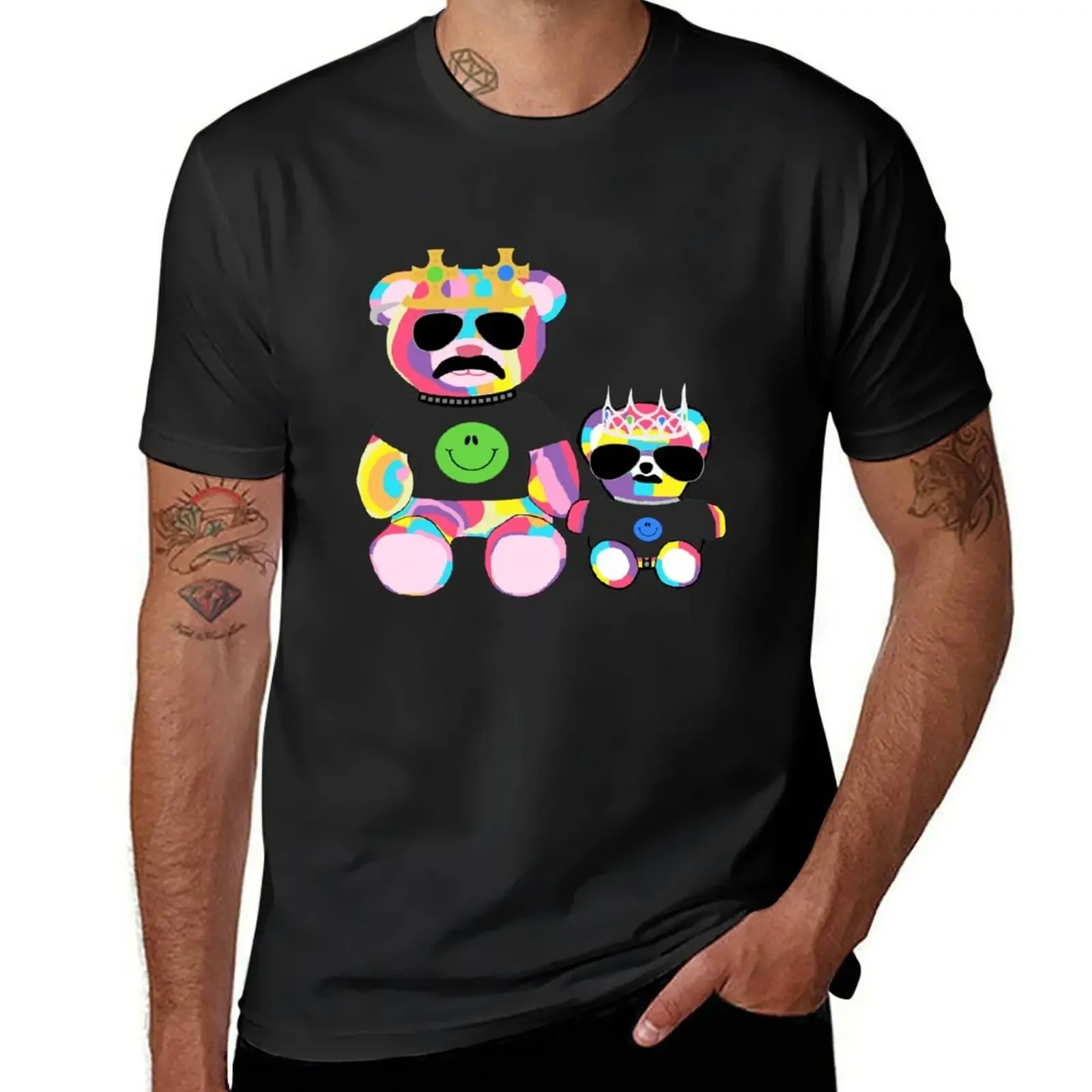 

Rainbow Bear with shirts T-Shirt blanks man clothes graphic tee shirt vintage anime shirt plain black t shirts men
